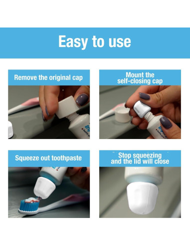 Tapas de Pasta de Dientes Autocerradas Tilcare - 6 Unidades