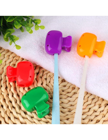 Paquete de 4 Cubiertas de Cabeza para Cepillo de Dientes Hxezoc