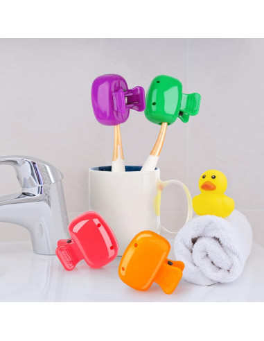 Paquete de 4 Cubiertas de Cabeza para Cepillo de Dientes Hxezoc