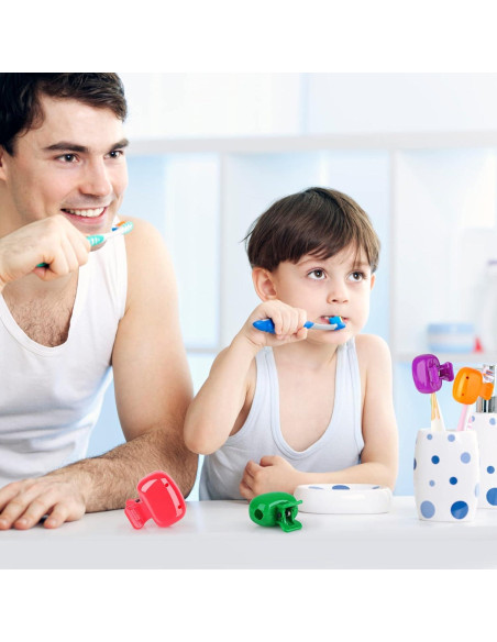 Paquete de 4 Cubiertas de Cabeza para Cepillo de Dientes Hxezoc