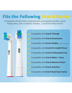 Paquete de 8 Cabezales de Cepillo GENKENT para Oral B 2