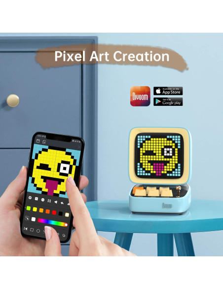 Divoom Ditoo Altavoz Bluetooth Retro 16x16 LED Azul
