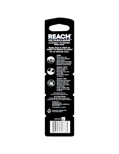 Hilo Dental Reach UltraClean Accesorios Menta 28 Cabezas