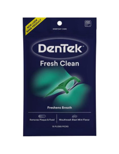 Hilo Dental DenTek Fresh Clean Picks 75 Unidades Menta 2