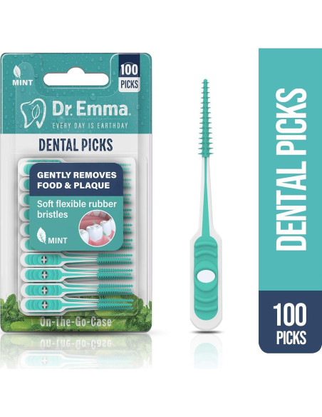 Palillos Dentales Menta Dr. Emma 200 Unidades Suaves