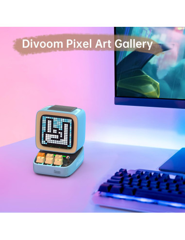 Divoom Ditoo Altavoz Bluetooth Retro 16x16 LED Azul