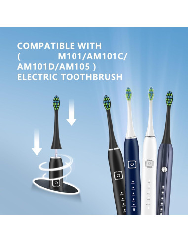 Cabezas de cepillo de dientes eléctrico iOearry AM101/AM105, 10 unidades