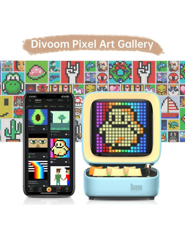 Divoom Ditoo Altavoz Bluetooth Retro 16x16 LED Azul
