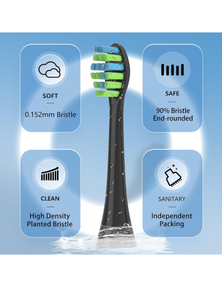 Cabezas de cepillo de dientes eléctrico iOearry AM101/AM105, 10 unidades