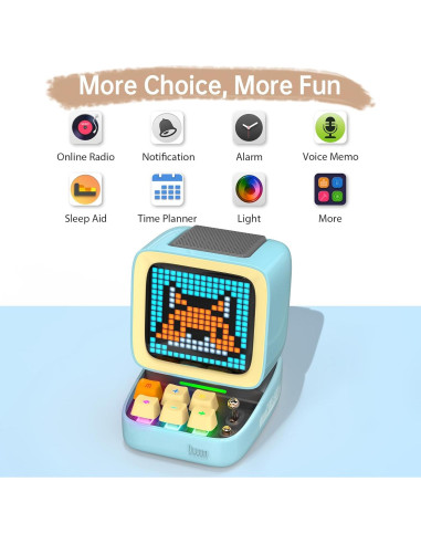 Divoom Ditoo Altavoz Bluetooth Retro 16x16 LED Azul