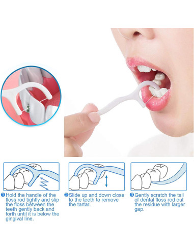 200 Palillos de Hilo Dental EYX Formula - Portátiles y Higiénicos