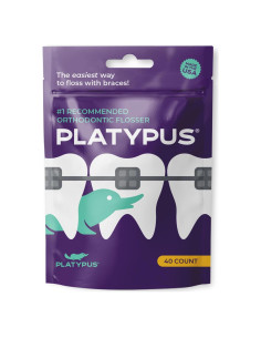 Flossers Ortodónticos Platypus para Brackets - 40 Unidades