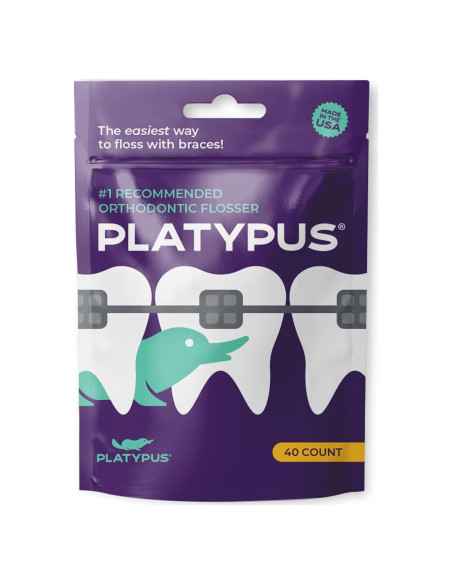 Flossers Ortodónticos Platypus para Brackets - 40 Unidades