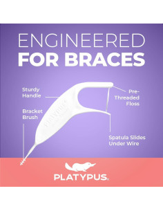 Flossers Ortodónticos Platypus para Brackets - 40 Unidades 2