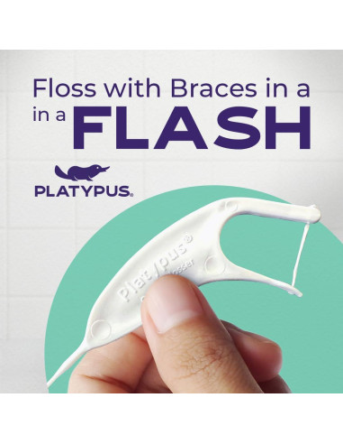 Flossers Ortodónticos Platypus para Brackets - 40 Unidades