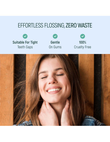 Palillos de Hilo Dental Ecológicos BAMBOEARTH 200 Unidades Menta