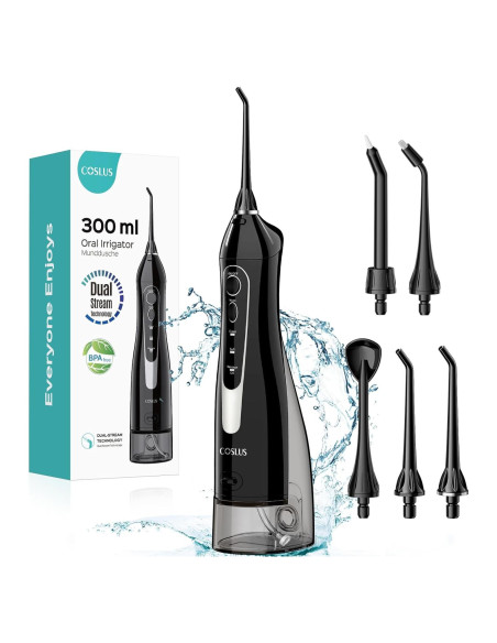 Irrigador Dental Portátil COSLUS C20 300ml Recargable Irrigador Dental Portátil COSLUS C20 300ml Recargable