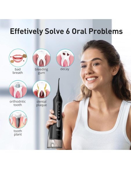 Irrigador Dental Portátil COSLUS C20 300ml Recargable Irrigador Dental Portátil COSLUS C20 300ml Recargable