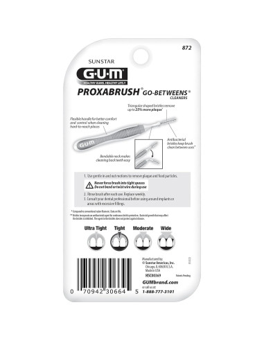 Limpiadores Interdentales GUM Proxabrush 872H - 10 Unidades