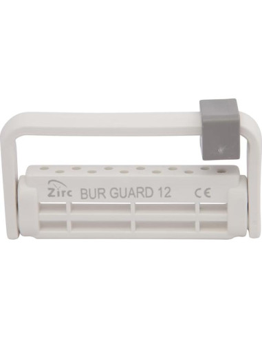Soporte para Bur Dental Zirc 12 Agujeros Ajustable Blanco