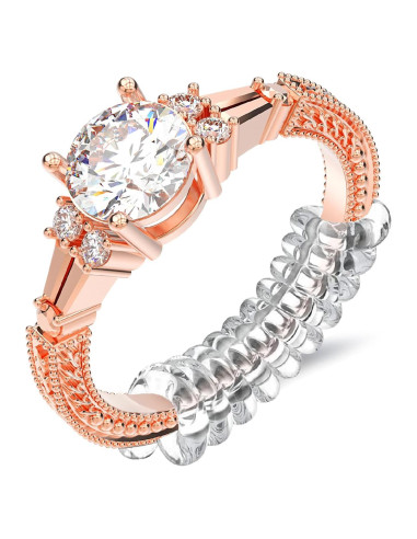 Ajustadores de Talla de Anillo Haiou 12 Piezas Transparentes