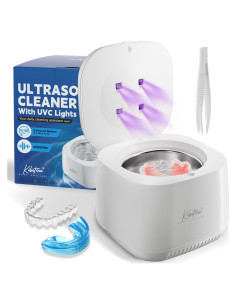 Limpiador Ultrasónico Kibatine con Luz UV 200ml para Dentaduras