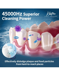 Limpiador Ultrasónico Kibatine con Luz UV 200ml para Dentaduras 2