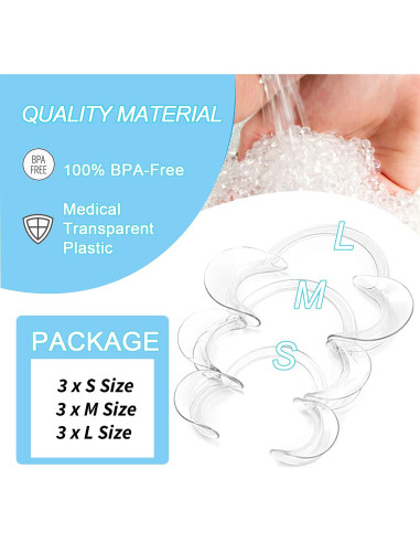 Retractor Dental de Mejilla LabAider, Paquete de 9 Autoclavable