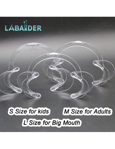 Retractor Dental de Mejilla LabAider, Paquete de 9 Autoclavable