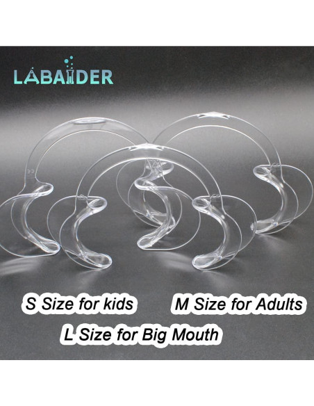 Retractor Dental de Mejilla LabAider, Paquete de 9 Autoclavable