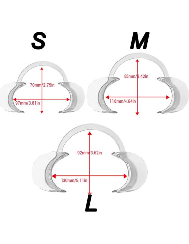 Retractor Dental de Mejilla LabAider, Paquete de 9 Autoclavable