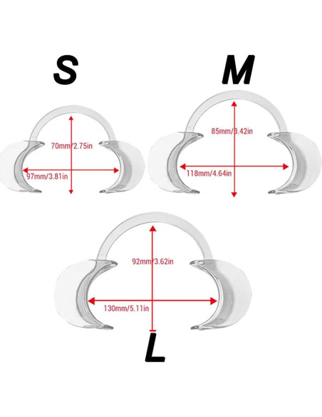 Retractor Dental de Mejilla LabAider, Paquete de 9 Autoclavable