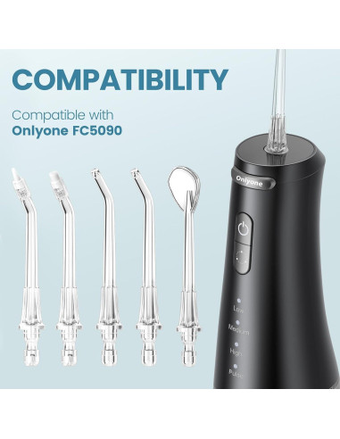 Cabezas de Repuesto Onlyone Water Flosser FC5090 - 5 Piezas