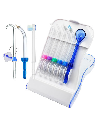 Consejos de Reemplazo Waterpik LEZHISNUG - 9 Piezas + Estuche