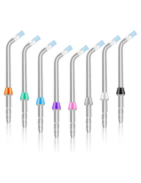 8 Puntas de Reemplazo Nuanchu para Flosser Dental de Agua