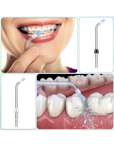 8 Puntas de Reemplazo Nuanchu para Flosser Dental de Agua