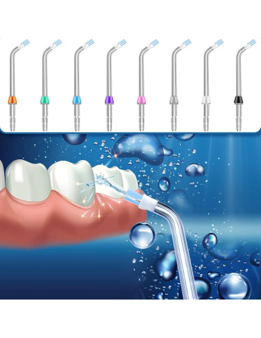 8 Puntas de Reemplazo Nuanchu para Flosser Dental de Agua