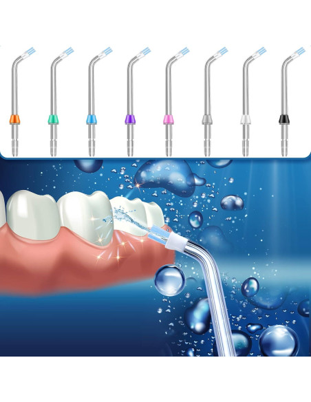 8 Puntas de Reemplazo Nuanchu para Flosser Dental de Agua