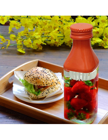 Botella de Agua Evron 621ml con Infusor de Frutas Naranja