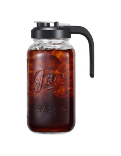 Jarra de Vidrio AOZITA 1.89L con Tapa Filtrante y Mango Ergonómico