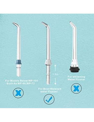 Consejos de Reemplazo Carepik para Waterpik - Paquete de 6