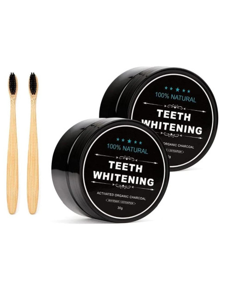 Paquete de 2 Polvos Blanqueadores de Dientes YALFEN 30g