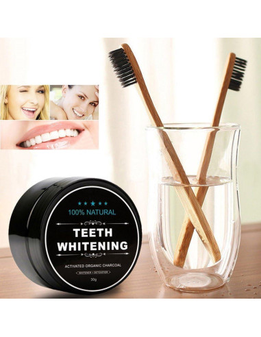 Paquete de 2 Polvos Blanqueadores de Dientes YALFEN 30g