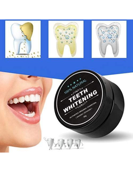 Paquete de 2 Polvos Blanqueadores de Dientes YALFEN 30g