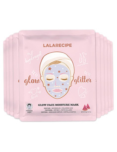 Máscara Hidratante Facial Glow Face - Hidrogel Vegano Coreano 10 Unidades