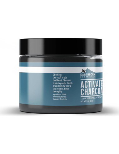 Carbón Activado Earthborn Elements 85 g - Blanqueamiento Dental Vegano