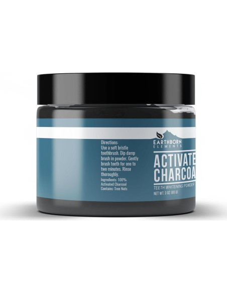 Carbón Activado Earthborn Elements 85 g - Blanqueamiento Dental Vegano