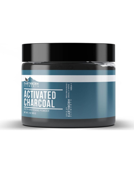 Carbón Activado Earthborn Elements 85 g - Blanqueamiento Dental Vegano