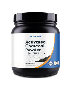 Polvo de Carbón Activado Nutricost 0.45kg - Grado Alimenticio
