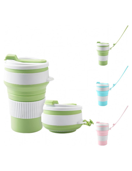 Set de 3 Tazas Plegables de Silicona SWINILAYA 350 ml